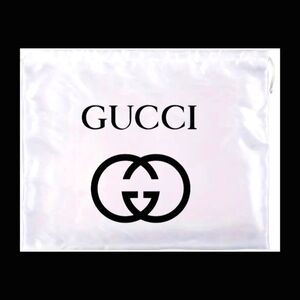 12 X 15.5 ACTUAL SIZE White Dust Bag with Fashion Art Logo VINYL COLOR MAY VARY